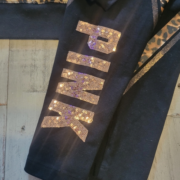VS PINK HTF LEOPARD BLING LEGGINGS - Picture 5 of 6
